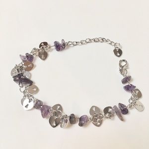 Purple keychain bracelet